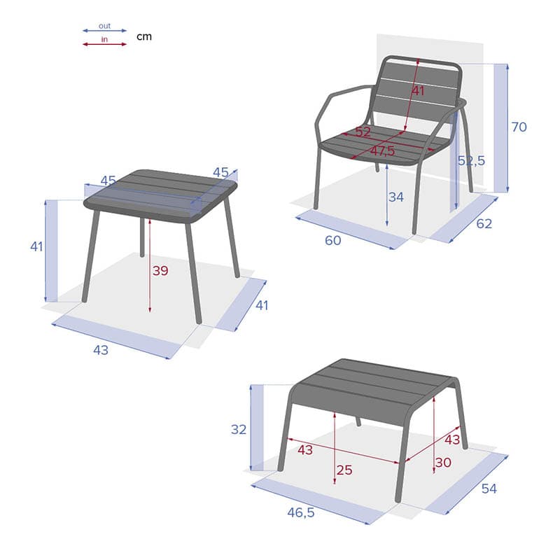 Conjunto Phuket Gris - Vista 3