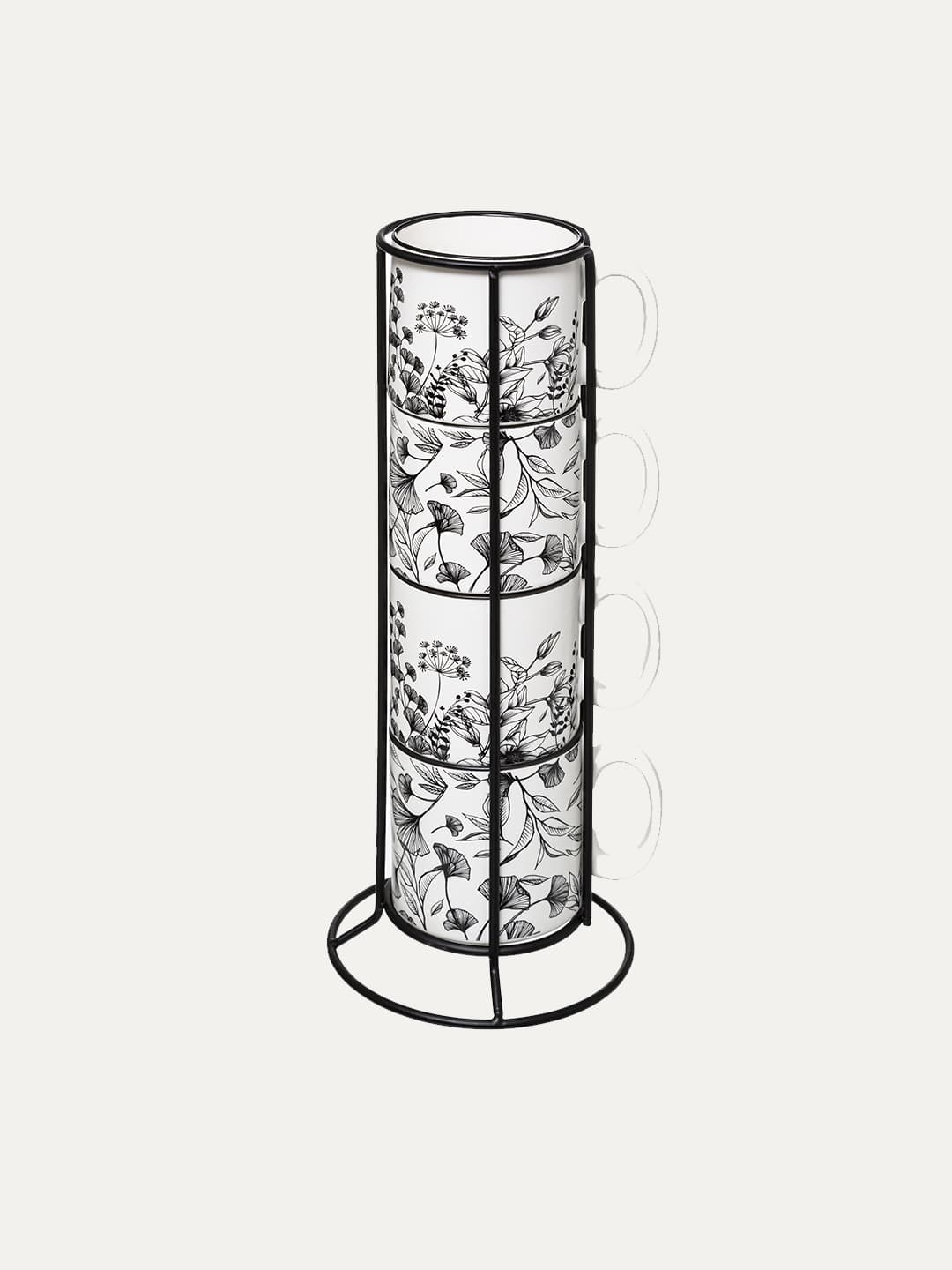 Juego Tazas Floral Soport