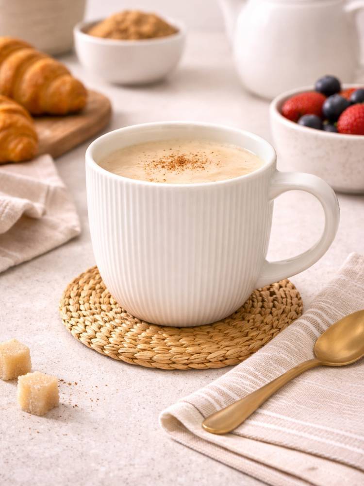 Taza Strata Blanco vista 2