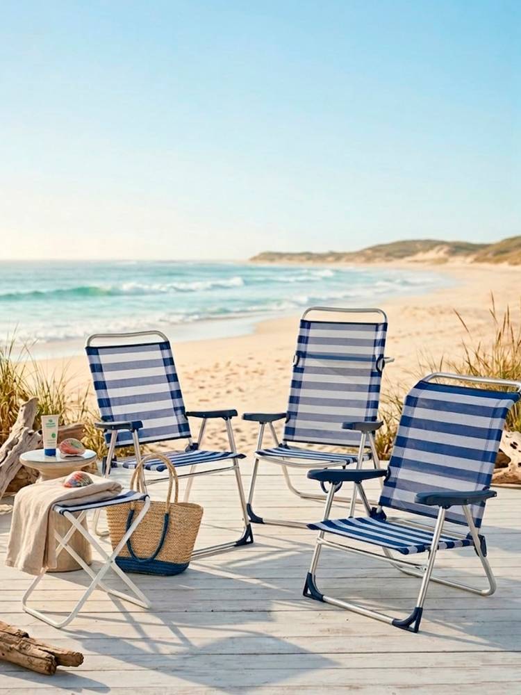 Silla Tumbona Bco+Azul vista 2