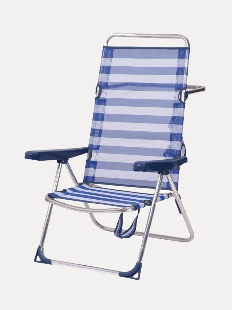 Silla Tumbona Bco+Azul