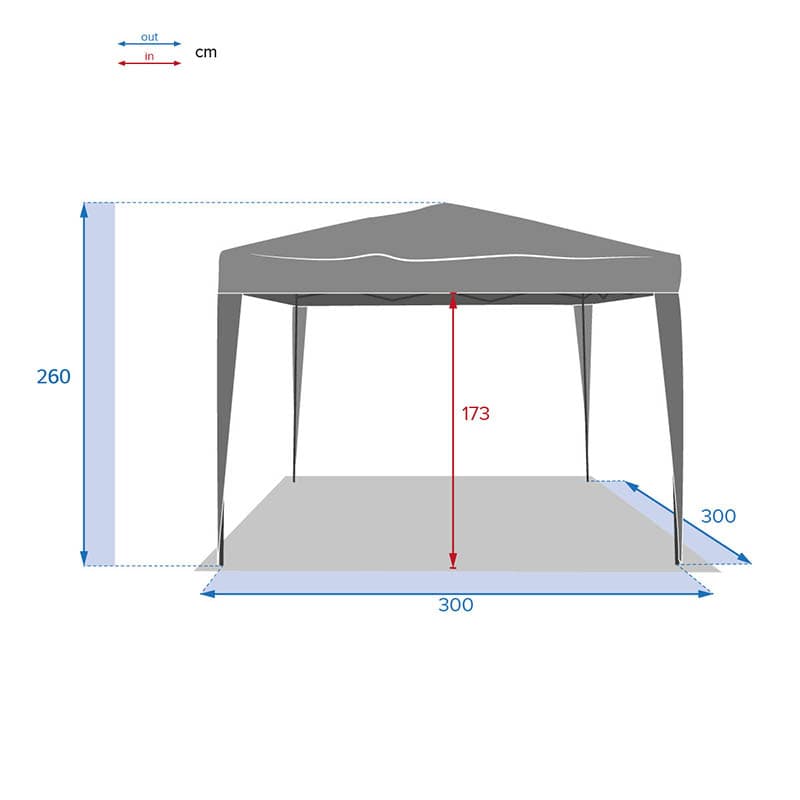 Cenador Easy Up Antracita - Vista 4
