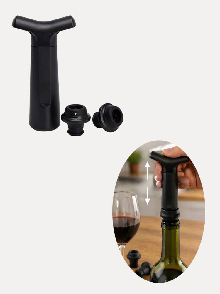 Bomba Vacio Vino Tap Negr