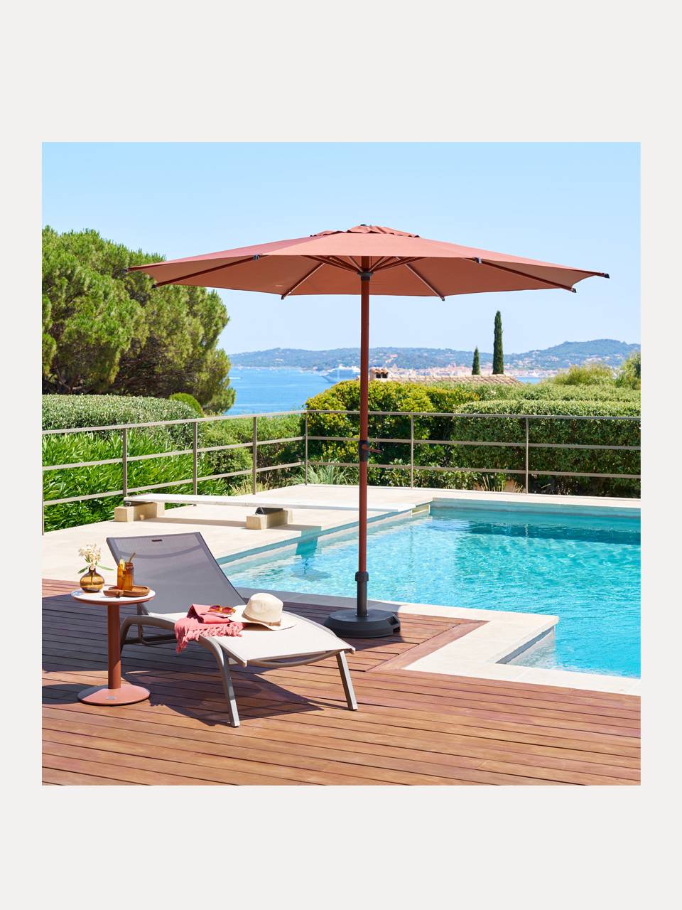 Sombrilla Loompa Caoba vista 2